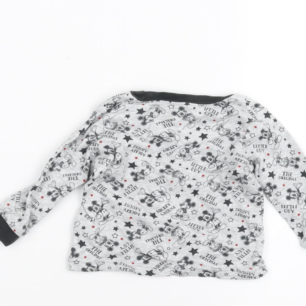 George Baby Grey Basic T-Shirt Size 6-9 Months - minnie mouse