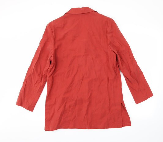 M&S Womens Red Jacket Blazer Size 12