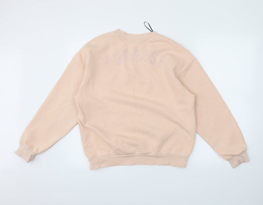 H&M Womens Pink Pullover Sweatshirt Size M