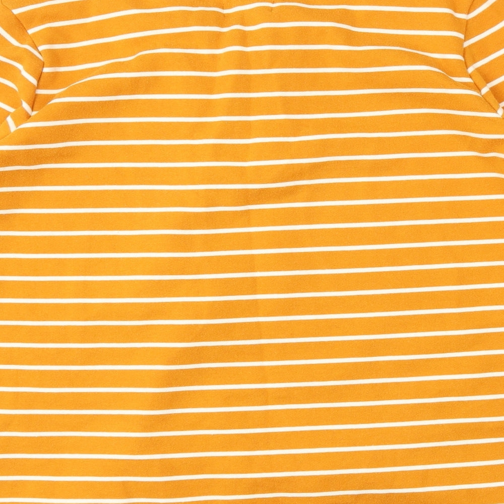 Papaya Womens Yellow Striped Pullover Sweatshirt Size L