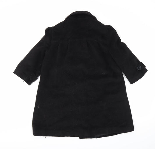 atmospher Womens Black Overcoat Coat Size 12