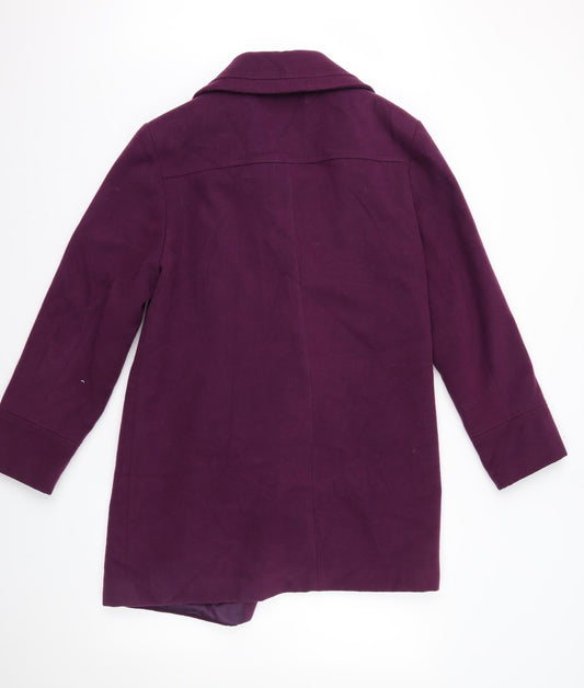 bm collection Womens Purple Overcoat Blazer Size 16