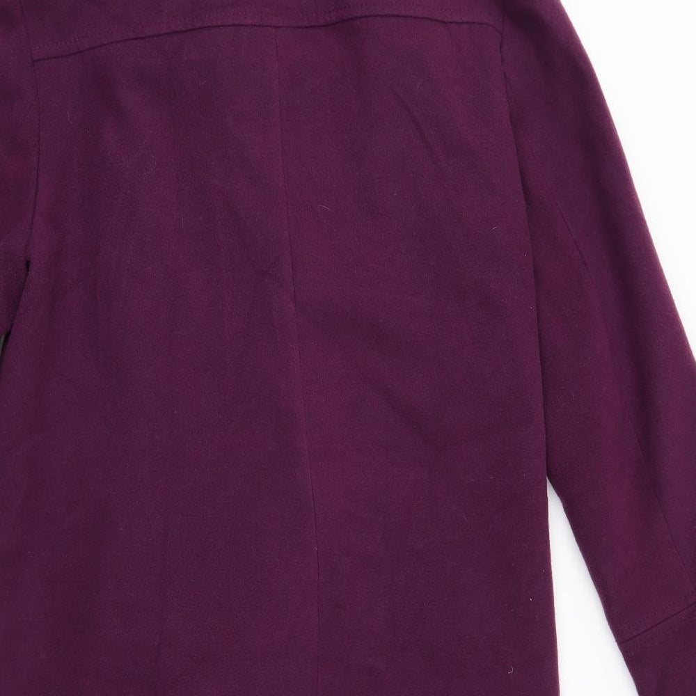 bm collection Womens Purple Overcoat Blazer Size 16
