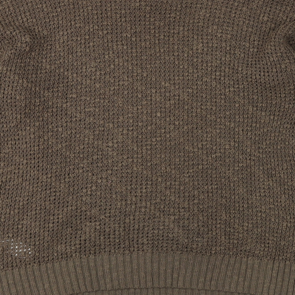 FOREVER 21 Womens Brown Knit Pullover Jumper Size L