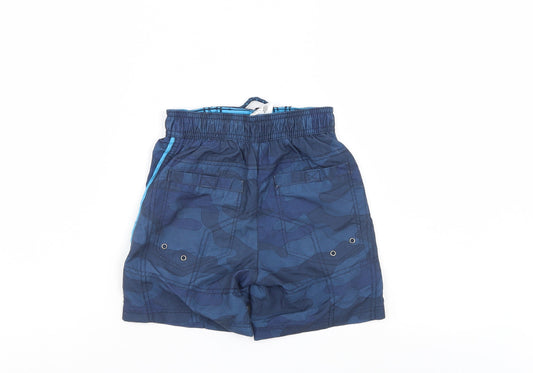 George Boys Blue Camouflage Bermuda Shorts Size 4-5 Years