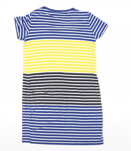 C&C Womens Multicoloured Striped T-Shirt Dress Size M