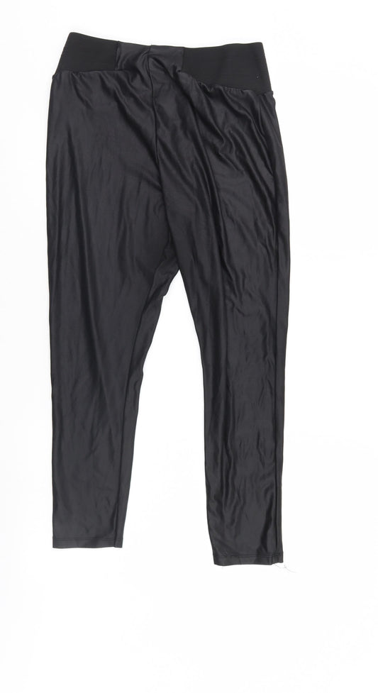 ASOS Womens Black Cropped Leggings L24 in
