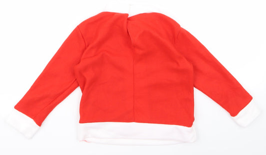 Preworn Boys Red Jacket Size 2 Years - santa