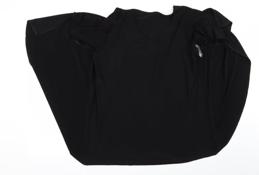 Preworn Womens Black Basic T-Shirt Size 16