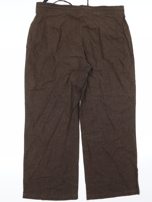 styl Womens Brown Trousers Size 18 L22 in
