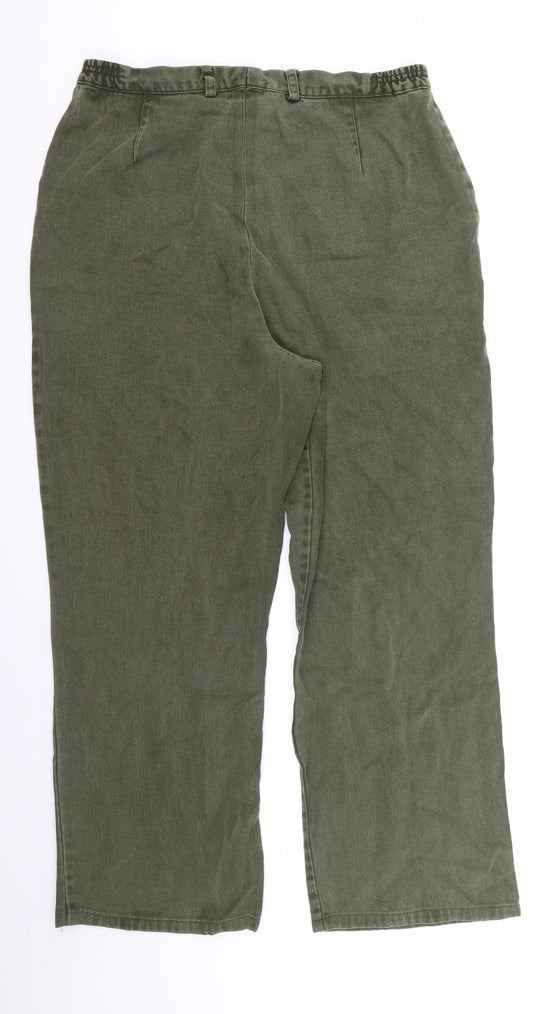 Polar Womens Green Trousers Size 16 L27 in - v