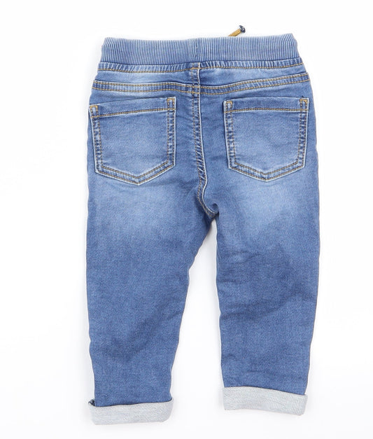 fred and flo Girls Blue Bootcut Jeans Size 9 Months