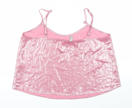 ASOS Womens Pink Cropped Blouse Size S