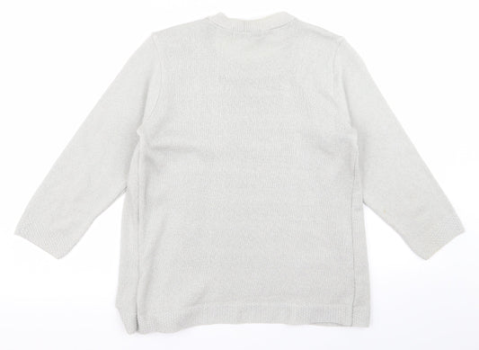 alexara Womens Grey Cardigan Jumper Size S