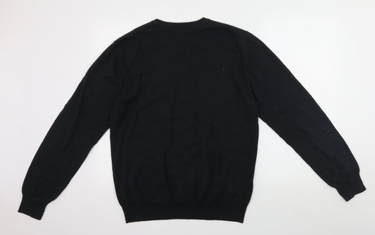 Divided Womens Black Pullover Jumper Size L