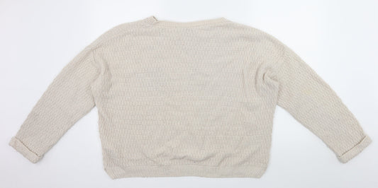 New Look Womens Beige Pullover Jumper Size 18