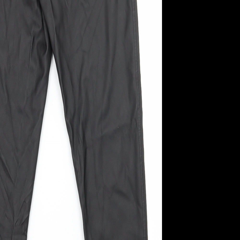 PRETTYLITTLETHING Womens Black Trousers Size 8 L26 in