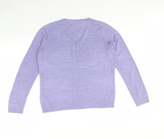 M&S Womens Purple Pullover Jumper Size 12