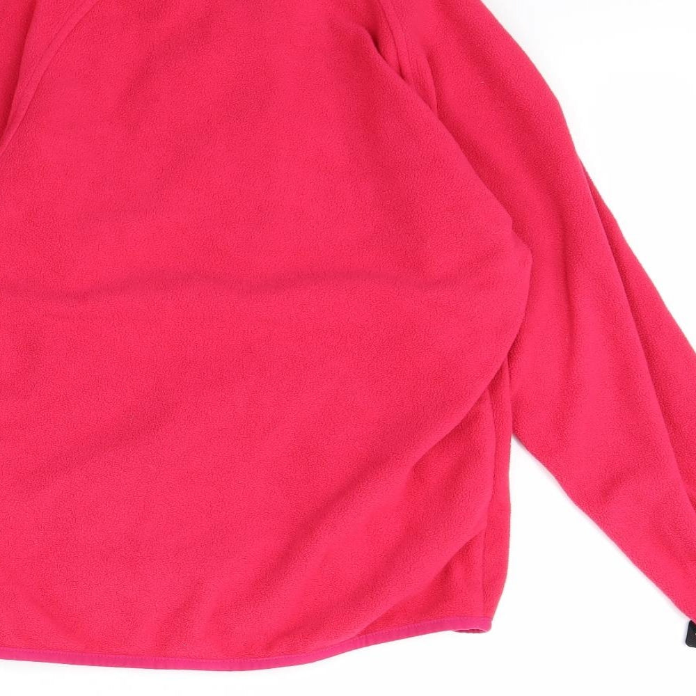 Brand and care label for Hi Gear girls’ pink jacket, size 9, years