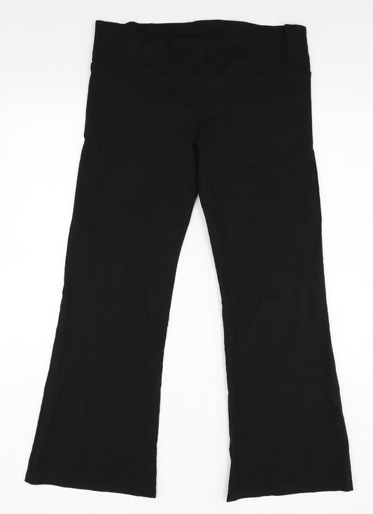 Preworn Womens Black Trousers Size 16 L29 in
