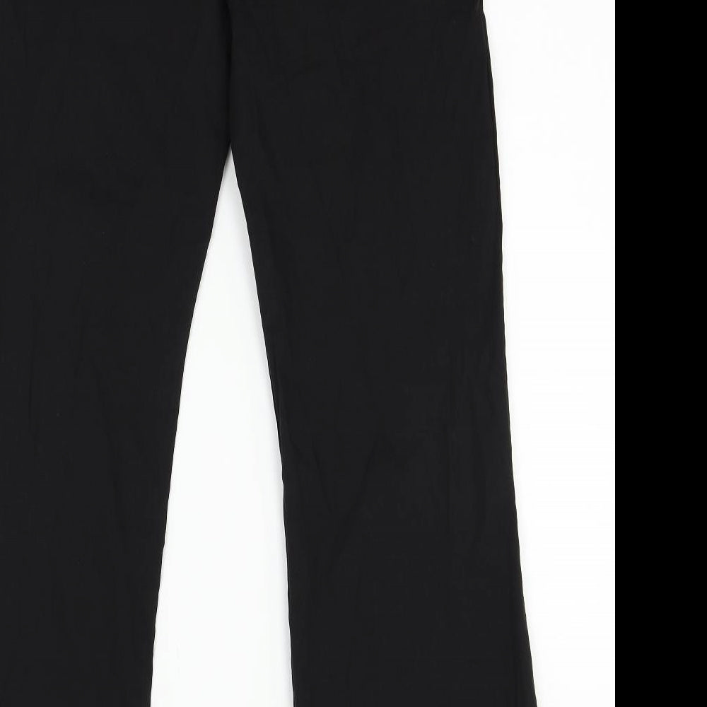 Preworn Womens Black Trousers Size 16 L29 in