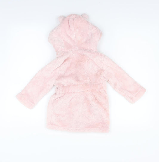 Elodie Girls Pink Fleece Gown Size 12-18 Months