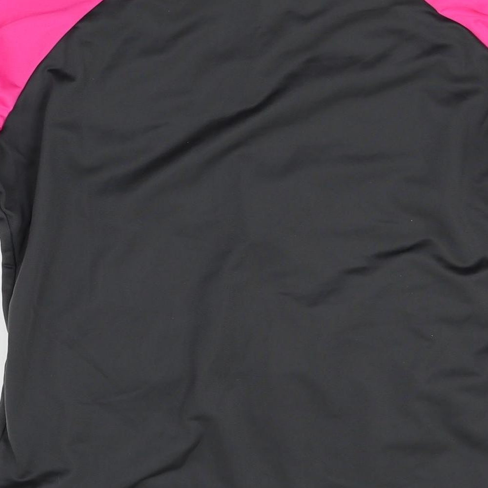 Brand and care label for oxylane girls’ pink basic coat jacket, size 14, years