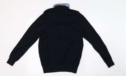knitwear Mens Blue Pullover Jumper Size S