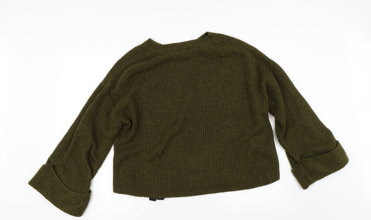 Topshop Womens Green Pullover Jumper Size 10