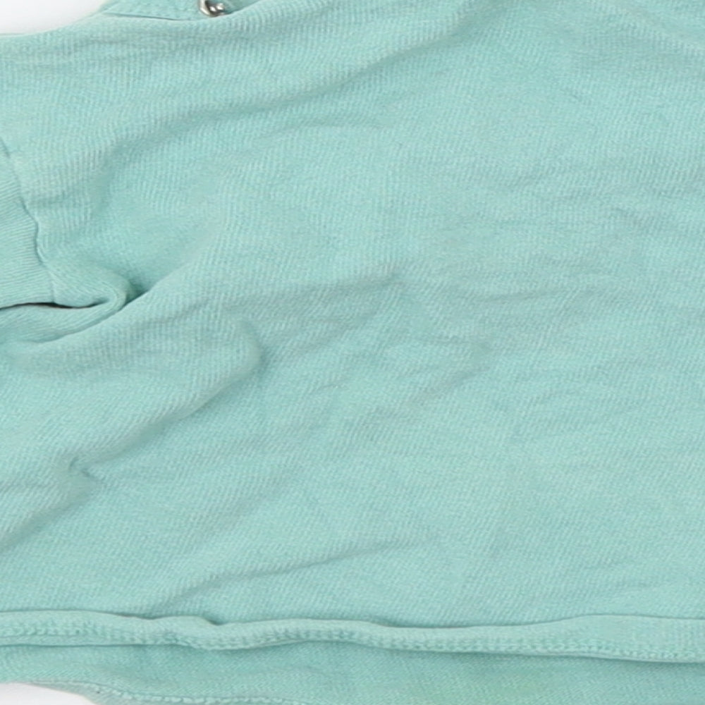 Brand and care label for George girls’ green jersey basic t-shirt, size 6-9, months - awesome like my mummy