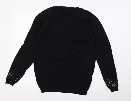 Dorothy Perkins Womens Black Knit Pullover Jumper Size 10