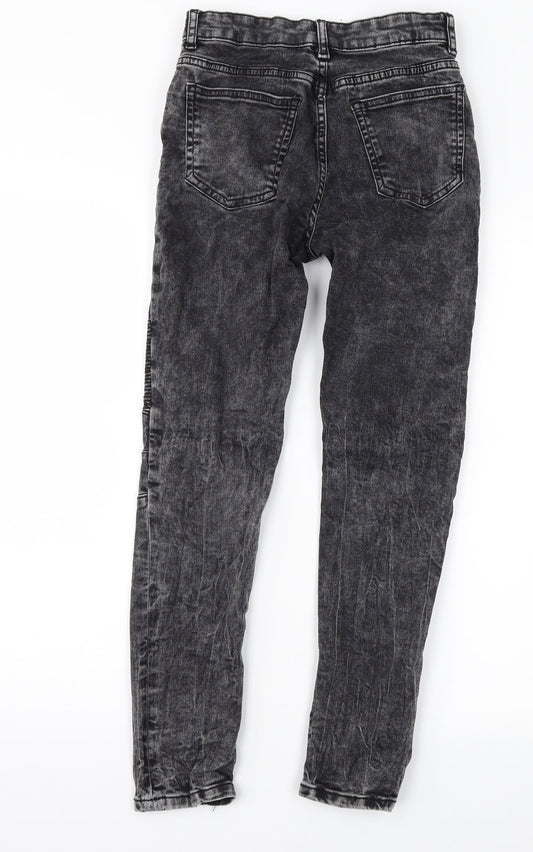 Preworn Womens Black Denim Straight Jeans Size 26 in L26 in