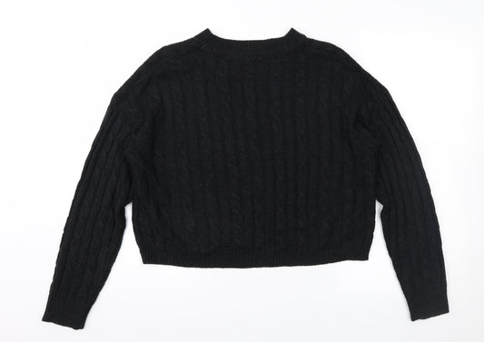 Brave Soul Womens Black Pullover Jumper Size S