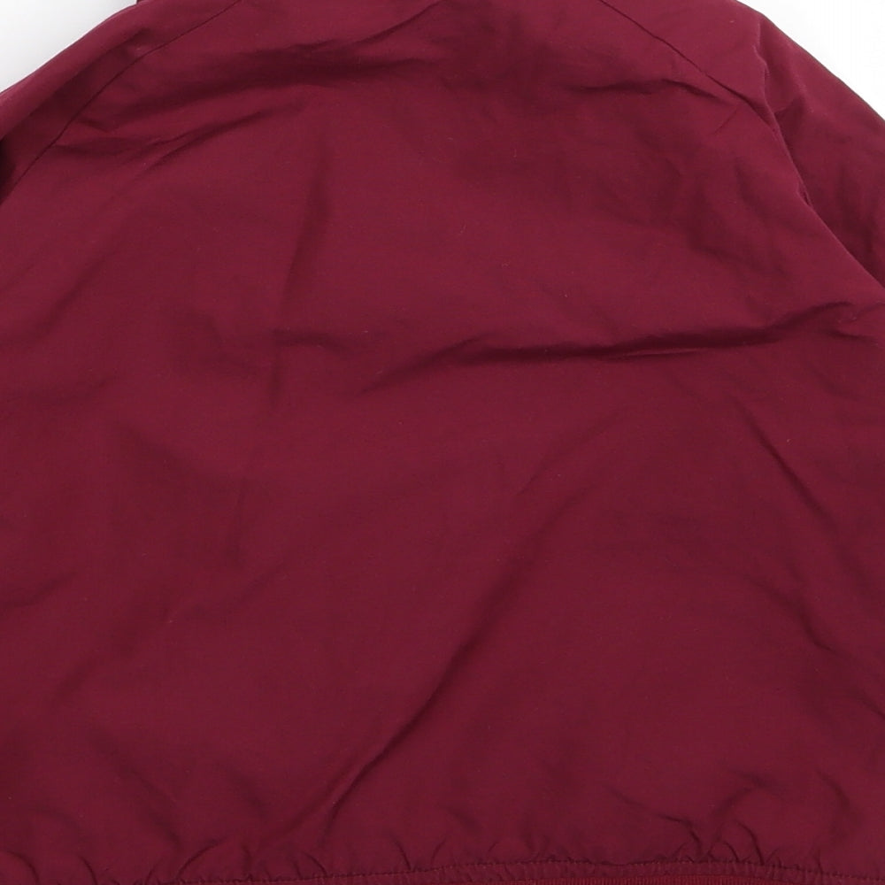 Brand and care label for outfit boys’ red basic coat coat, size 6, years
