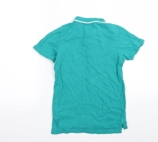 Asda George Boys Green Basic Polo Size 6-7 Years