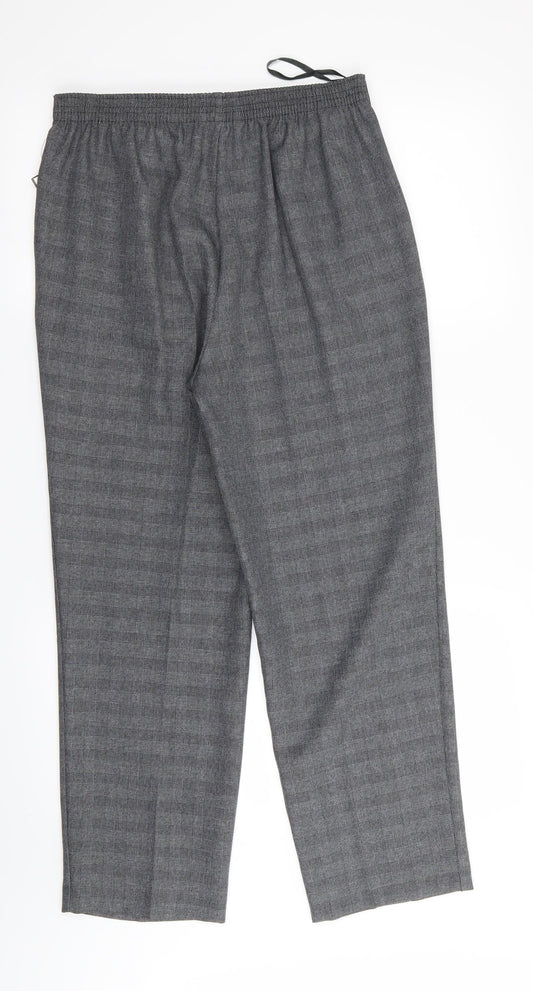 BM Womens Grey Check Trousers Size 10 L27 in