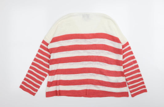 Capri Womens Multicoloured Striped Pullover Jumper Size M