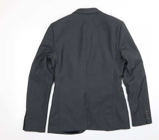 Topman Mens Grey Jacket Blazer Size 38