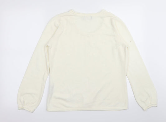 Per Una Womens White Pullover Jumper Size 16