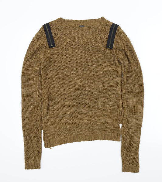 Crafted Womens Brown Pullover Jumper Size 6