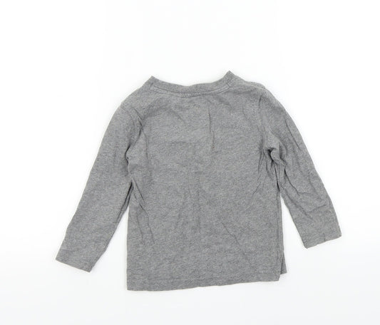 Gap Boys Grey Colourblock Basic T-Shirt Size 2 Years - Gap