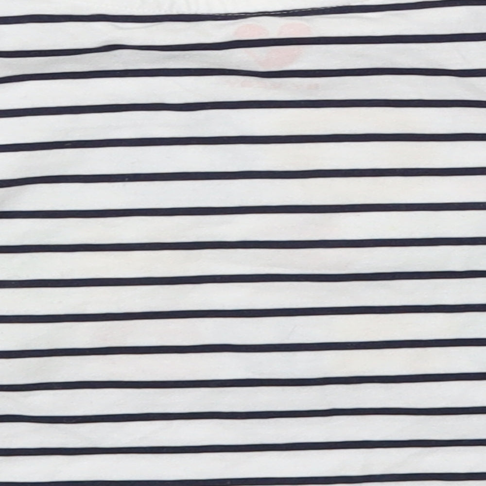 Brand and care label for Very White Striped Basic T-Shirt, size 9-12, Months