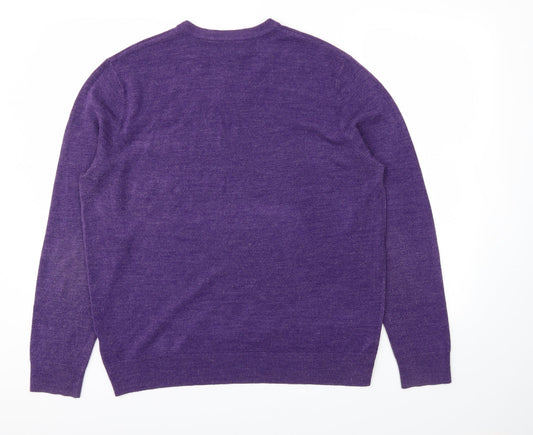 Atlantic Bay Mens Purple Pullover Sweatshirt Size L