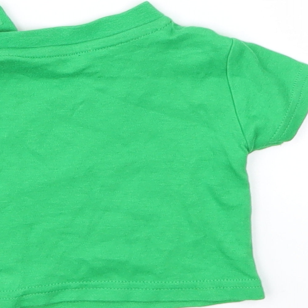 Primark Boys Green Animal Print Basic T-Shirt Size 0-3 Months