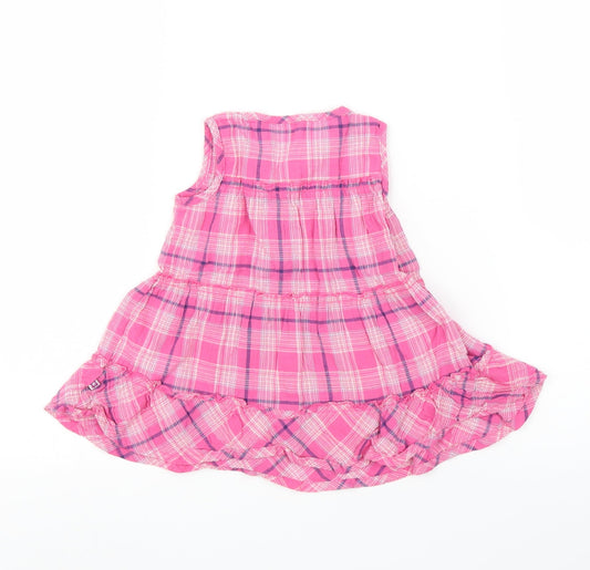 Mothercare Girls Pink Plaid A-Line Size 3-6 Months