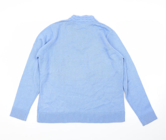 EWM Womens Blue Pullover Jumper Size L