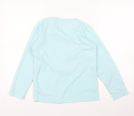 Primark Girls Blue Fleece Top Pyjama Top Size 10-11 Years - Unicorn