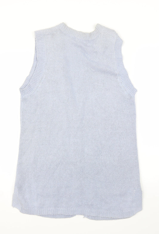 HONEY Womens Blue Cardigan Jumper Size L
