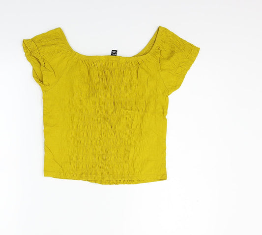 New Look Girls Yellow Basic Blouse Size 14-15 Years