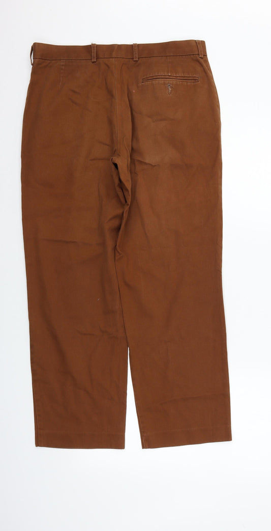 Marks and Spencer Womens Brown Trousers Size 32 in L26 in